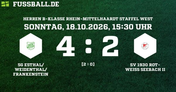 Fortsetzung für die Erfolgsserie von SG Esthal/Weidenthal/Frankenstein?